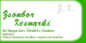zsombor kesmarki business card